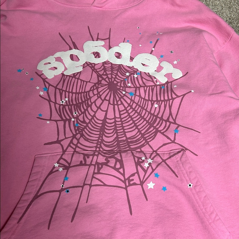 Sp5der OG Pink Web Hoodie - Picture 2 of 8